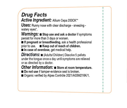 OLLOIS Allium Cepa 200ck Organic & Lactose-Free Homeopathic Medicine, 80 Pellets (Pack of 1) OLLOÏSBuy Supplements Australia