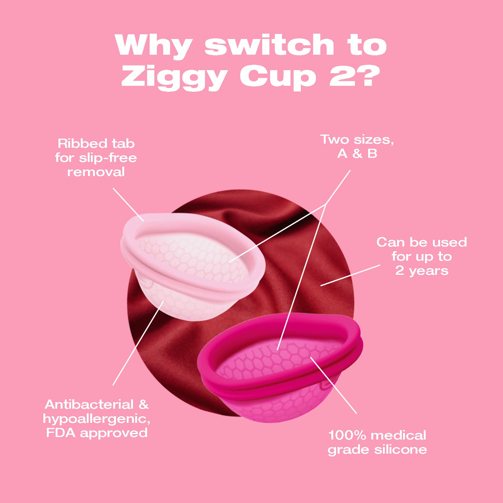 Intimina Ziggy Cup 2 - Extra-Thin Reusable Menstrual Disc, Period Cup, Disposable Menstrual Cup INTIMINABuy Supplements Australia
