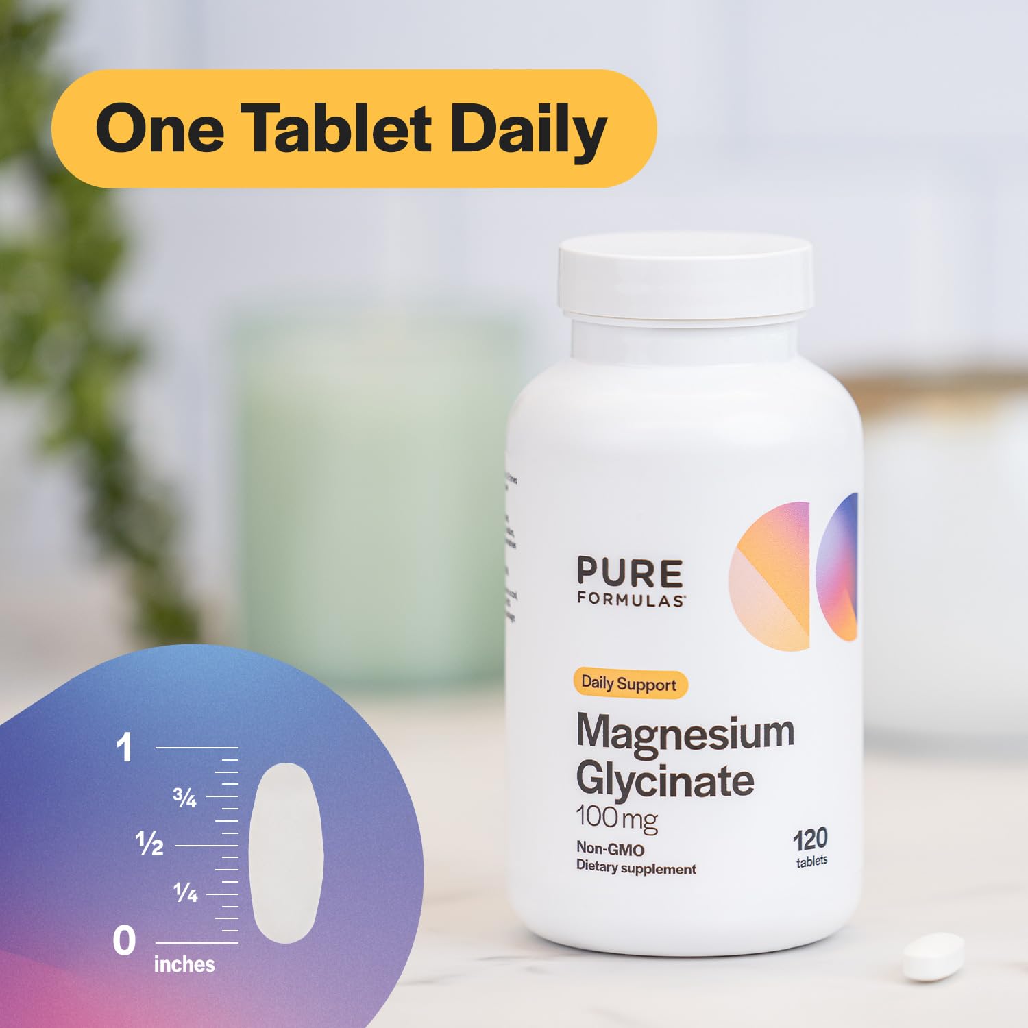 PureFormulas Magnesium Glycinate 100 mg Daily Support for Stress, Nerves, Sleep, Muscles, Metabolism Pure Magnesium Glycinate Supplement for Women and Men Magnesio Non-GMO 120 Tablets PureFormulasBuy Supplements Australia
