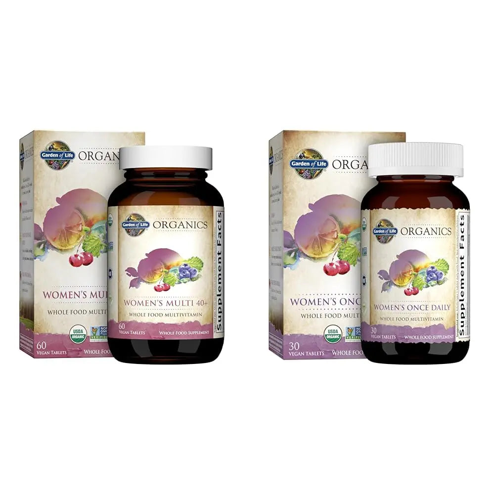 Garden of Life Organics Vitamins for Women 40+ - 60 Tablets and Once Daily Multi - 30 Tablets Garden of LifeBuy Supplements Australia