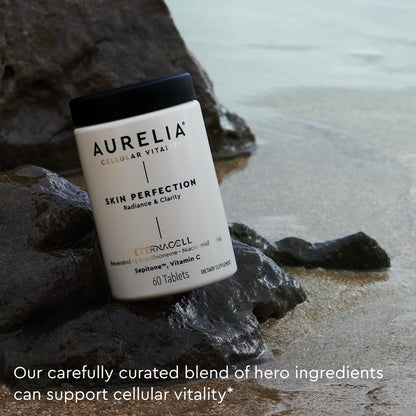 AURELIA Skin Perfection | Advanced Cellular Anti-Aging Supplement | Enhance Skin Clarity, & Tone | with Zinc, Resveratrol, Niacinamide, Ergothioneine, & Vitamin C AURELIABuy Supplements Australia