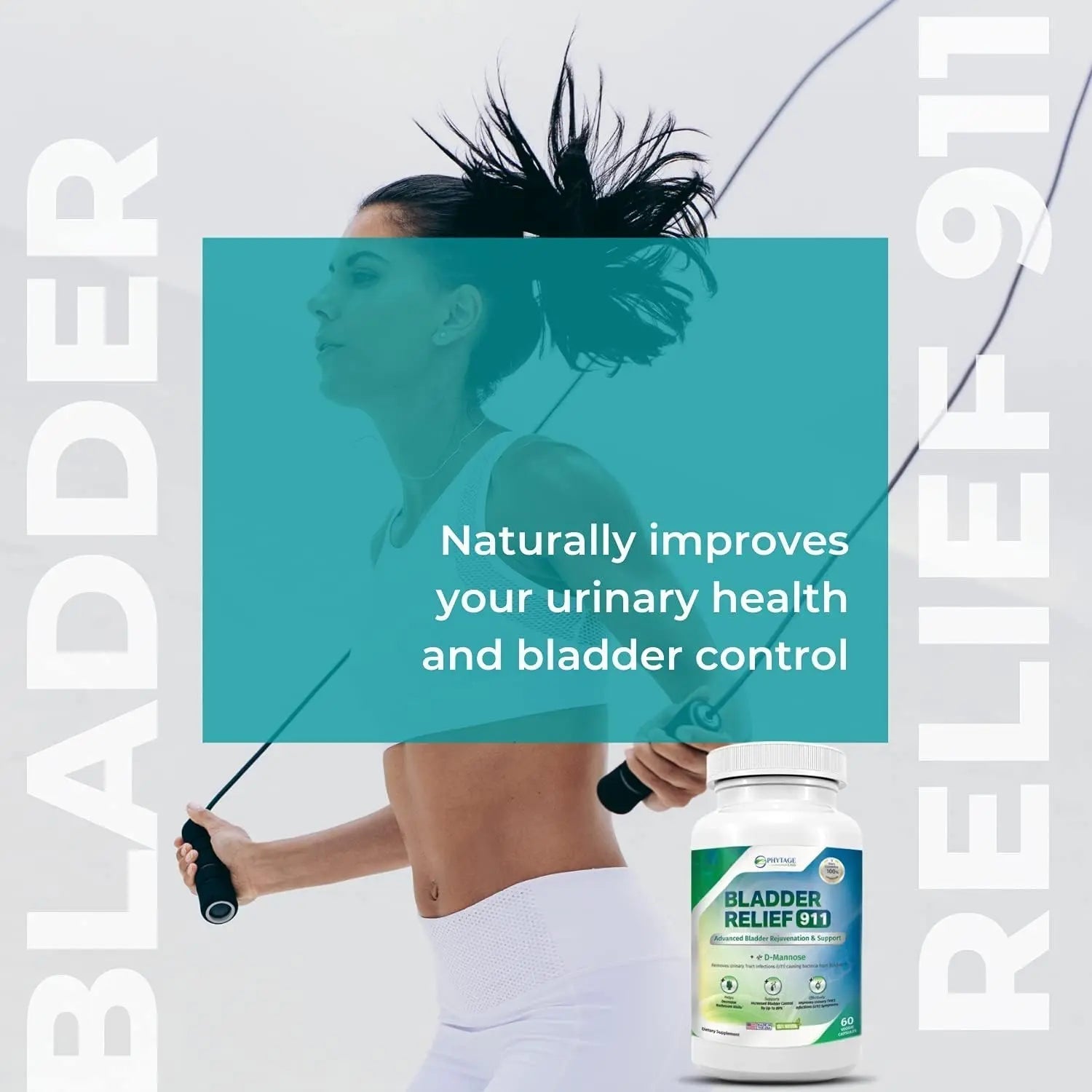 Phytage Labs Bladder Relief 911 Detoxifying Strength - for Men and Women Provides Bladder Support, 60 Veggie Capsules - 2 Pack Phytage LabsBuy Supplements Australia