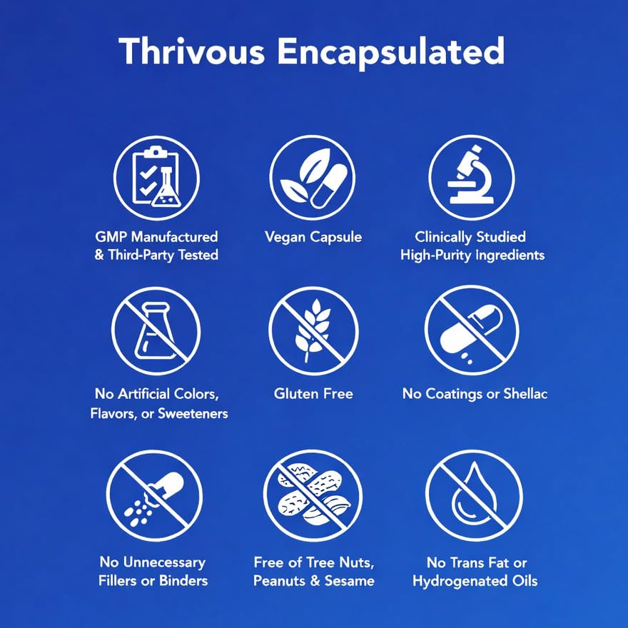 Thrivous Omega Cardioprotector – Advanced Heart & Circulation Support Supplement with AvailOm Omega-3, Garlic, Gotu Kola, Oligopin Pine Bark – 60 Vegan Capsules ThrivousBuy Supplements Australia