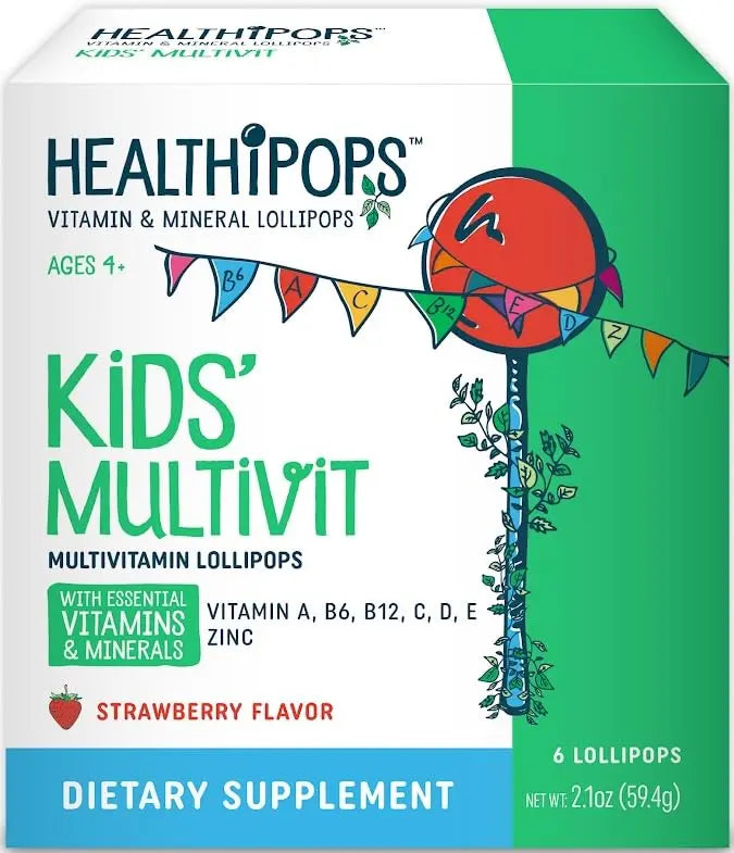 Healthipops Kids Multivitamin Lollipops (6-Pack) Healthipops Vitamin & Mineral LollipopsBuy Supplements Australia