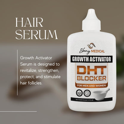 Ebony Medicals DHT Blocker Hair Growth Serum - Hair Loss Supplement, Supports Natural Regrowth Natural CurvesBuy Supplements Australia