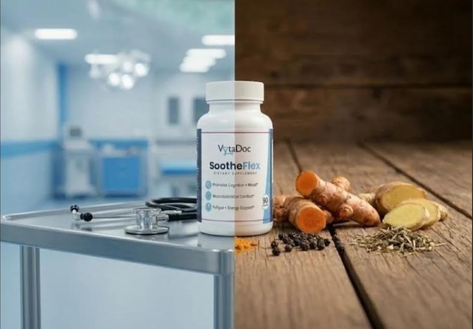 VytaDoc SootheFlex Joint, Energy & Mood Support for Women | Turmeric 900mg, Ferrochel® Iron, Magnesium Malate, Vitamin D3, Ginger, Selenium | 90 Capsules | Gentle Iron — Easy on Digestion VytaDocBuy Supplements Australia