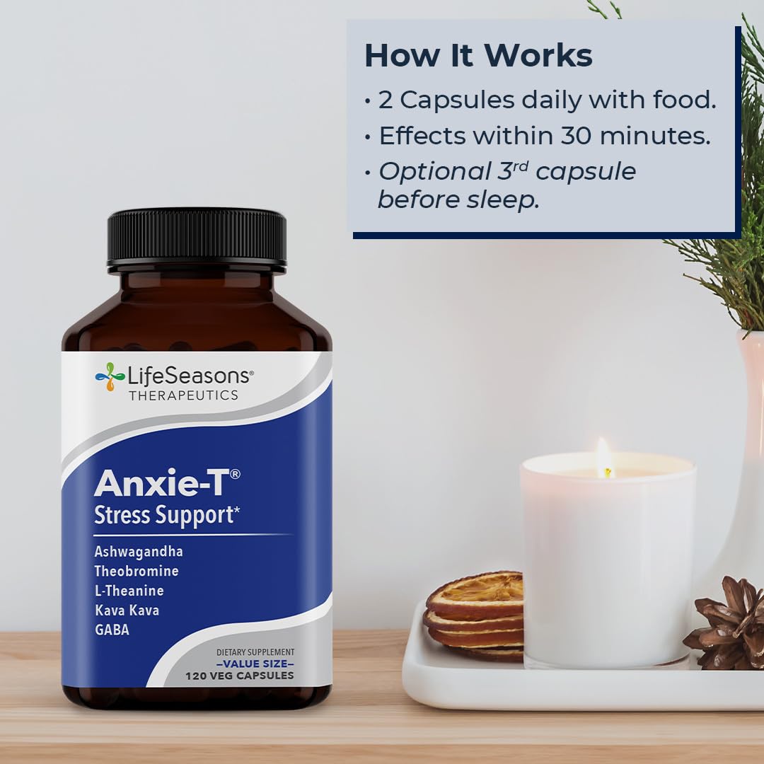Anxie-T - Stress Relief Supplement - Supports Mood & Mental Focus - Feel Calm LifeSeasonsBuy Supplements Australia