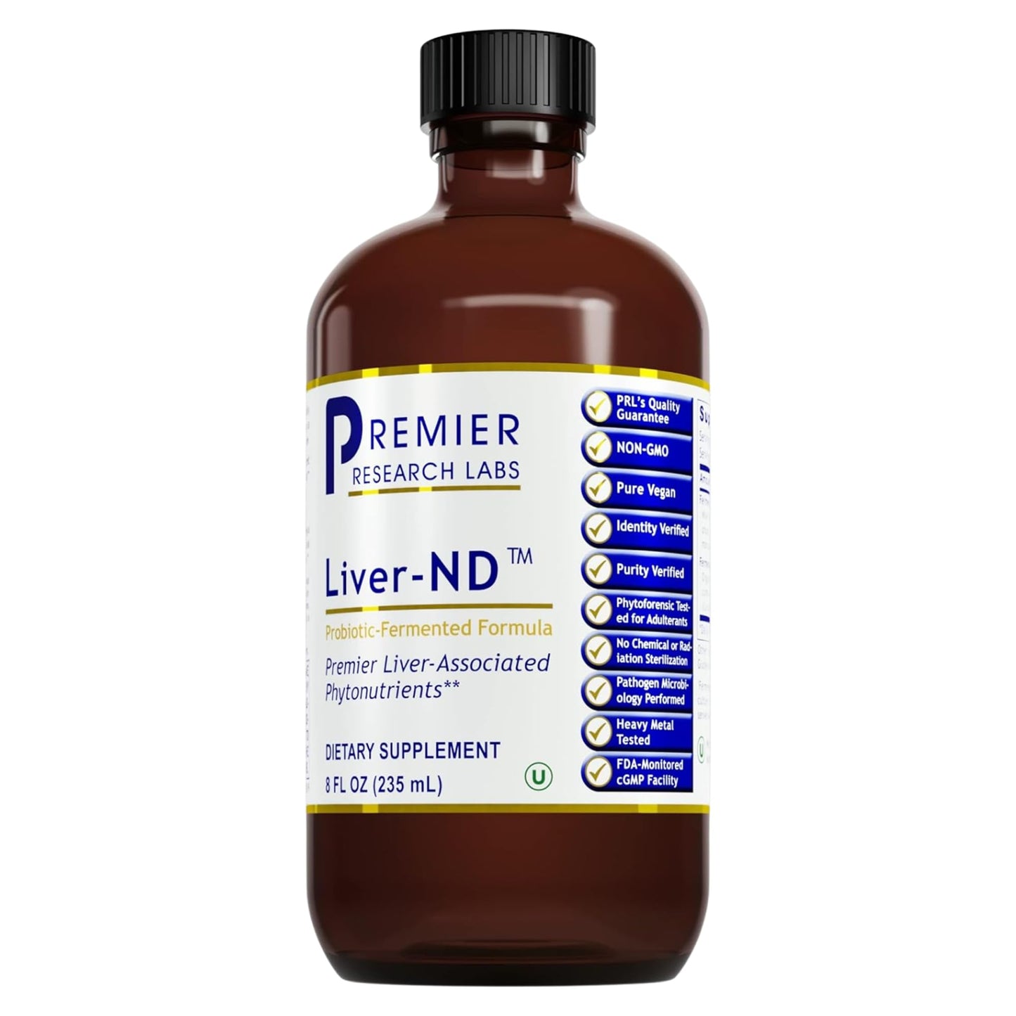 Premier Research Labs Liver-ND - Liver Cleanse, Milk Thistle Extract, Milk Thistle Liquid Drops, Tincture Supplement Fermented with Probiotics, with Antioxidants, Turmeric, 8 Fl Oz Bottle Premier Research LabsBuy Supplements Australia