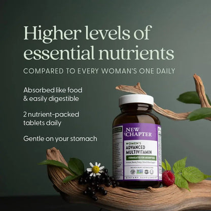 New Chapter Women's Multivitamin Advanced Formula for Stress, Bone, Immune, Beauty & Energy Support, Higher Levels New ChapterBuy Supplements Australia