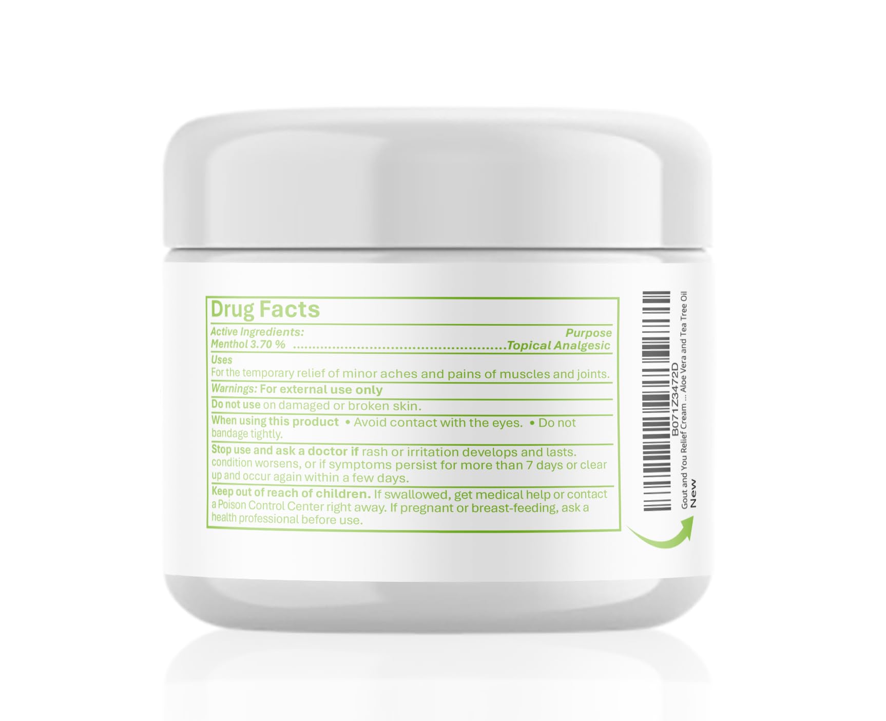 Gout and You Joint & Muscle Relief Cream - Fast Acting Joint Discomfort and Muscle Ache Relieving Rub with Arnica/Ilex Leaf Extract, Aloe Vera and Tea Tree Oil Gout and YouBuy Supplements Australia