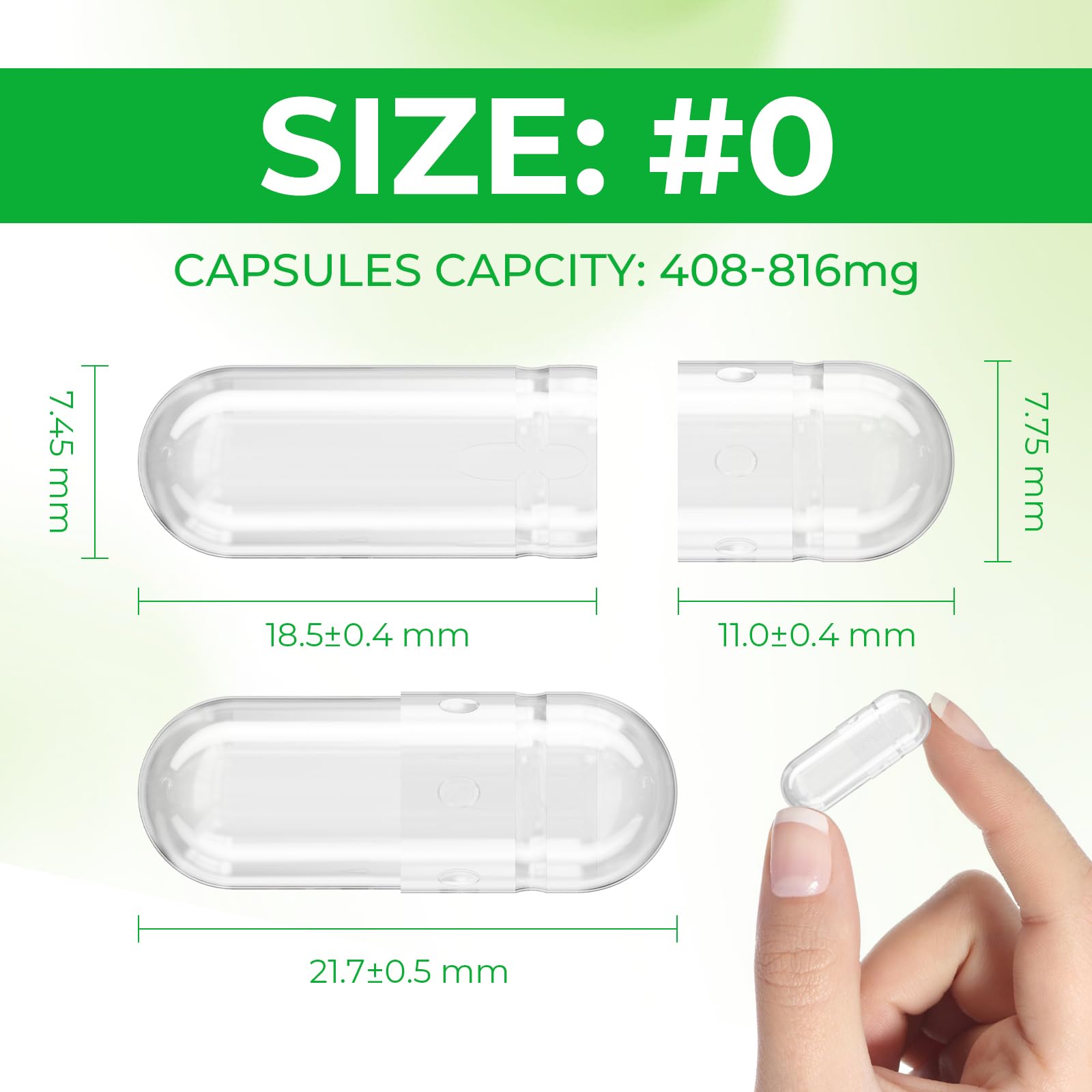 Angtai JN Size 0 Capsules Empty Vegan Plant Based Clear (100 Count) Gluten Free, Non-GMO, Halal Certified Pill Caps Filling Kit with 2 Spoons for Vegetarian DIY Your Own Supplements Angtai JNBuy Supplements Australia