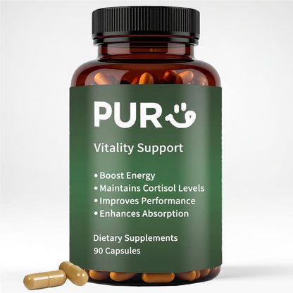 Maidlure Vitality Support - Men's Pills Blend with Ashwagandha, Shilajit, Black Pepper Extract & Vitamin | Natural & Organic Energy Enhancement - 90 Capsules MaidlureBuy Supplements Australia
