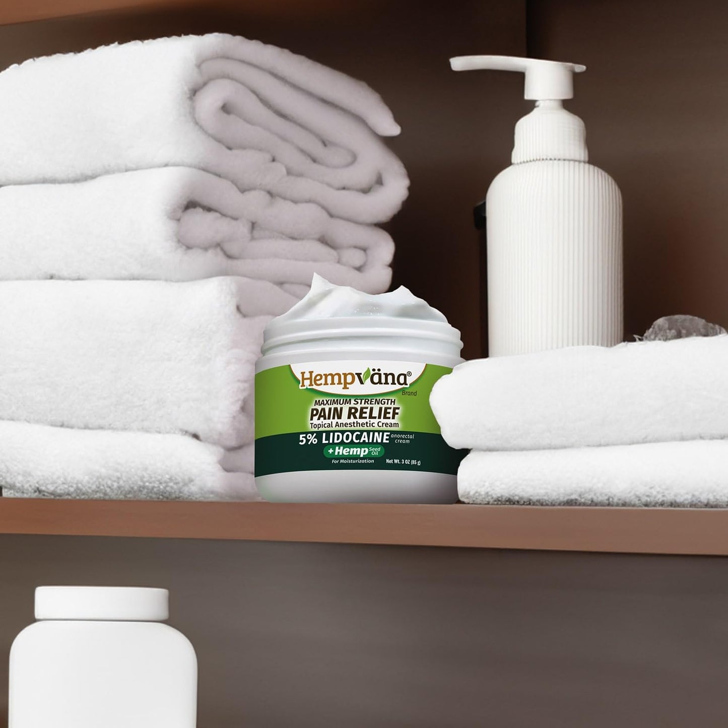Hempvana 5% Lidocaine Relief Cream, Maximum Strength, AS-SEEN-ON-TV, Strong Cream, Numbs Irritated Nerves for Fast Anorectal Relief, Non-Greasy, Targeted Long-Lasting Relief. Enriched with Hemp, 3 Oz HempvanaBuy Supplements Australia