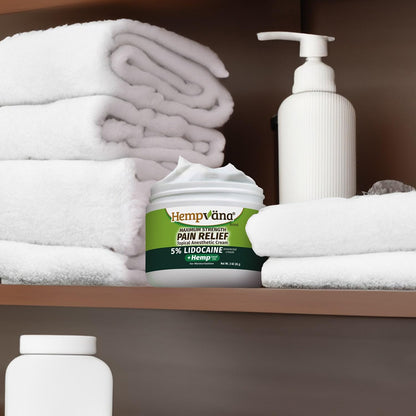 Hempvana 5% Lidocaine Relief Cream, Maximum Strength, AS-SEEN-ON-TV, Strong Cream, Numbs Irritated Nerves for Fast Anorectal Relief, Non-Greasy, Targeted Long-Lasting Relief. Enriched with Hemp, 3 Oz HempvanaBuy Supplements Australia