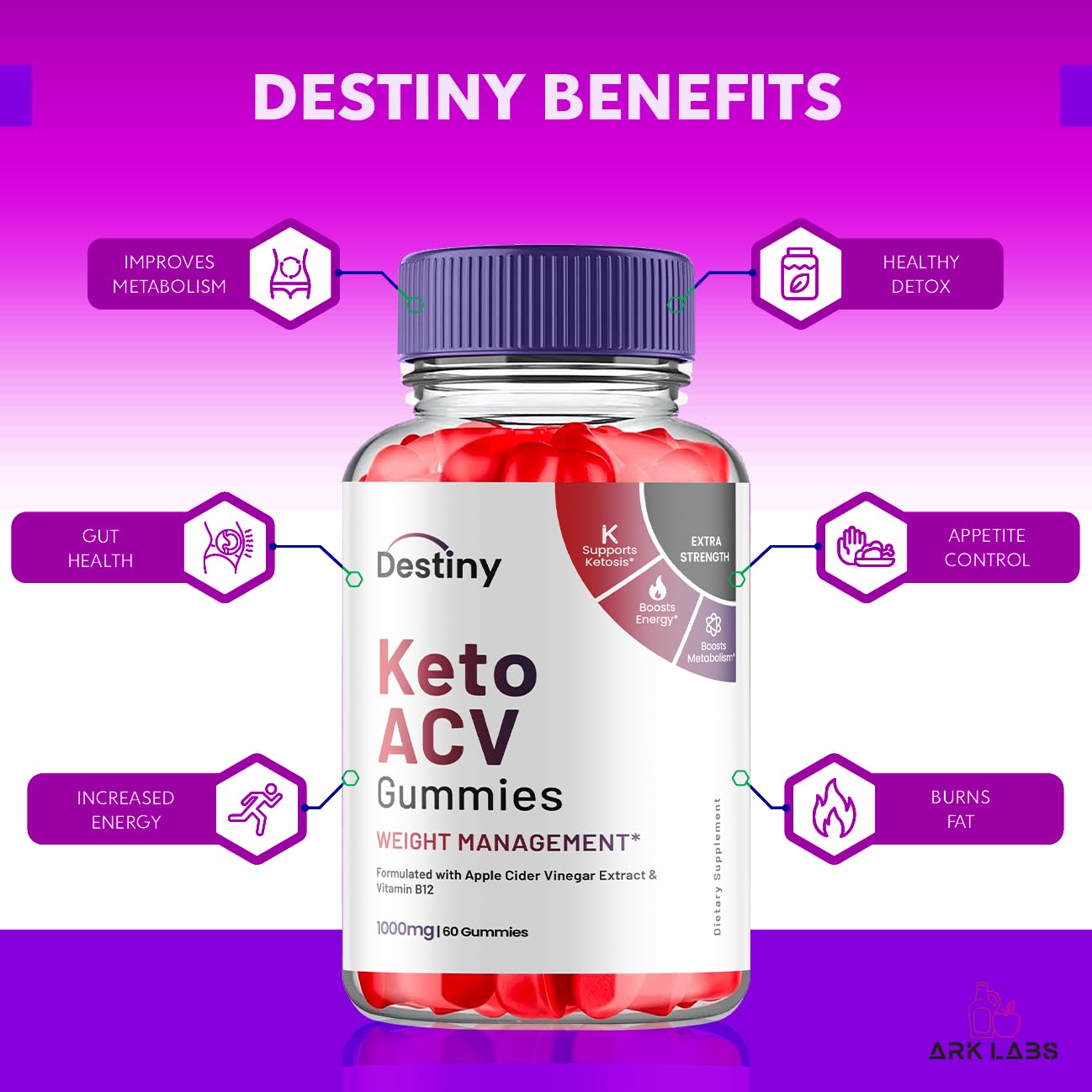 Destiny Keto ACV Gummies, Destiny Keto ACV Gummies Advanced 1000MG - Destiny Keto Ark LabsBuy Supplements Australia