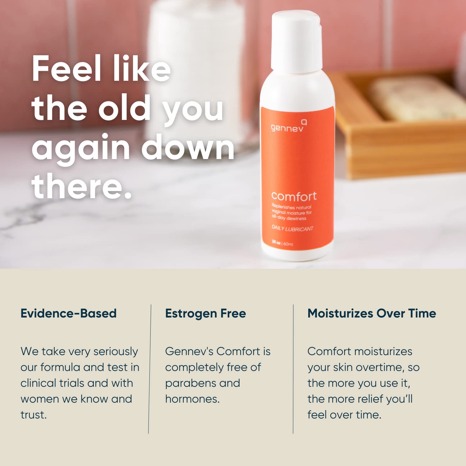 Gennev Intimate Water-Based Lubricant for Women - 2-in-1 Menopause Lubricant and Feminine genneveBuy Supplements Australia