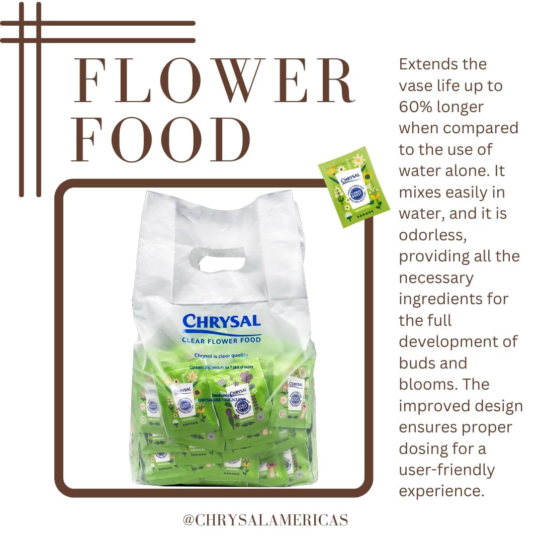 Chrysal Clear Flower Food Packets – Single Packet – Flower Arrangements & Bouquets – Floral Supplies ChrysalBuy Supplements Australia
