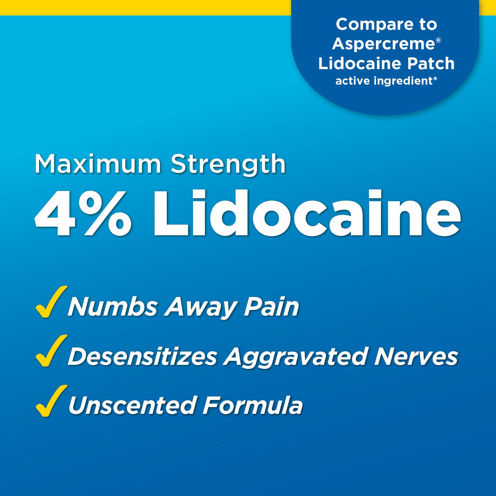 Amazon Basic Care Maximum Strength OTC Pain Relief , 4% Lidocaine Patch, 3.9” x 5.5”, 15-Count Box (Previously HealthWise) Amazon Basic CareBuy Supplements Australia