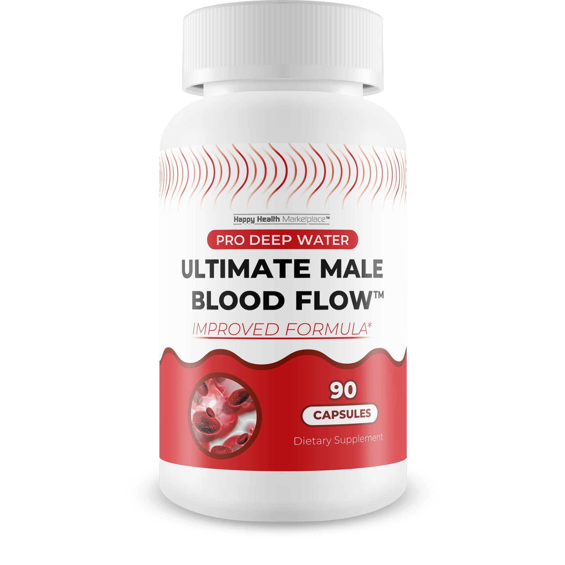 Pro Deep Water Ultimate Male Blood Flow - Improved Formula - Our Best Improved Blood Flow Supplement for Men - Advanced Blood Flow Support for Men - Our Best Circulation Supplement Alpha Boost Pills Happy Health MarketplaceBuy Supplements Australia