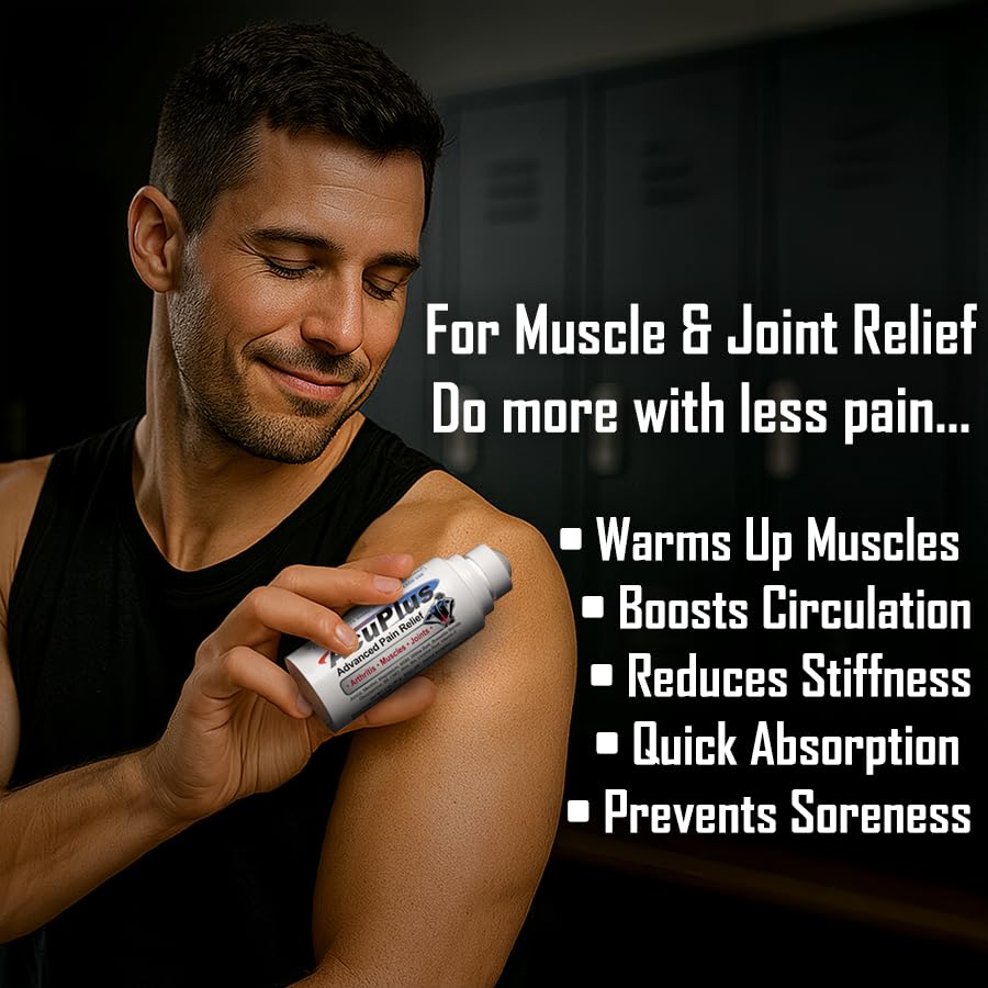 AcuPlus - Pain Relief Roll On - Topical Anti Inflammatory to Soothe Muscles & Joints - Arthritis Pain Reliever, Bursitis, Tendonitis Cream - TSA Compliant, Convenient Roll On - 3 fl. oz. (Pack of 1) AcuPlusBuy Supplements Australia