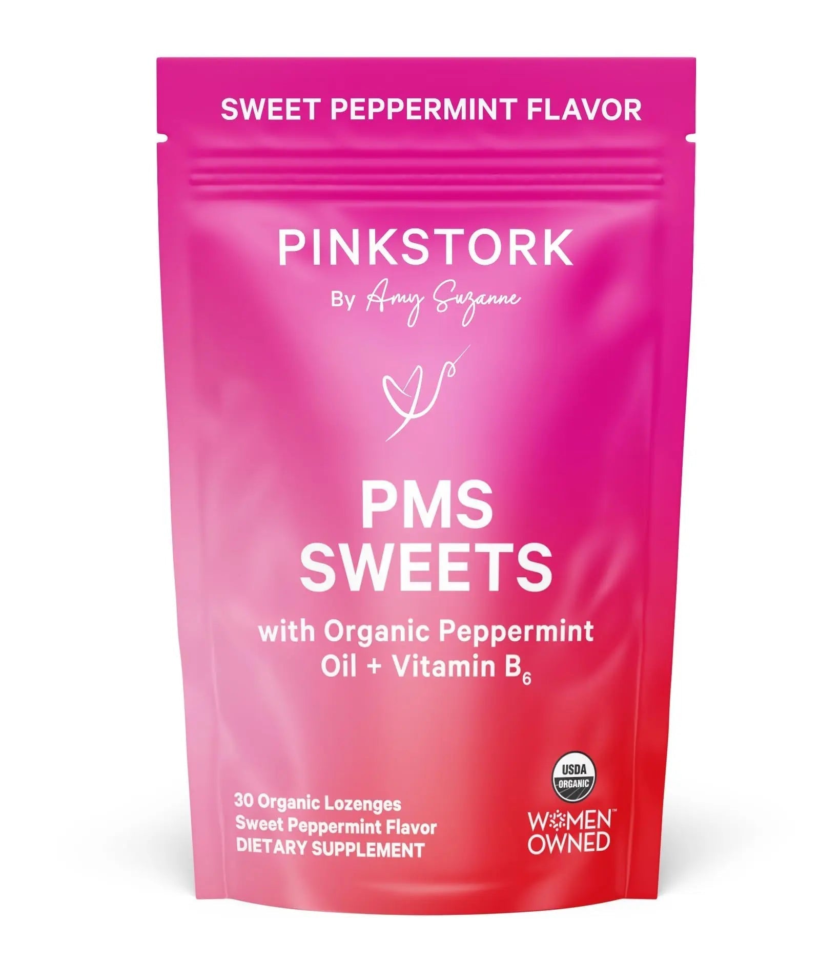 Pink Stork Organic PMS Support Sweets for Teens and Women - Simple & Natural Ingredients Vitamin B6 and Peppermint Pink StorkBuy Supplements Australia