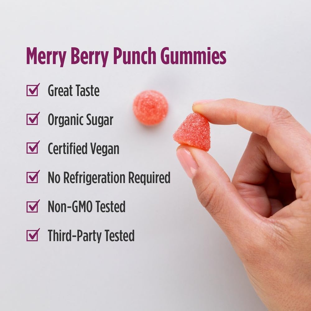 Nordic Naturals Kids Nordic Flora Probiotic Gummies, Merry Berry Punch - 60 Gummies - 1.5 Billion CFU & Prebiotic Fiber