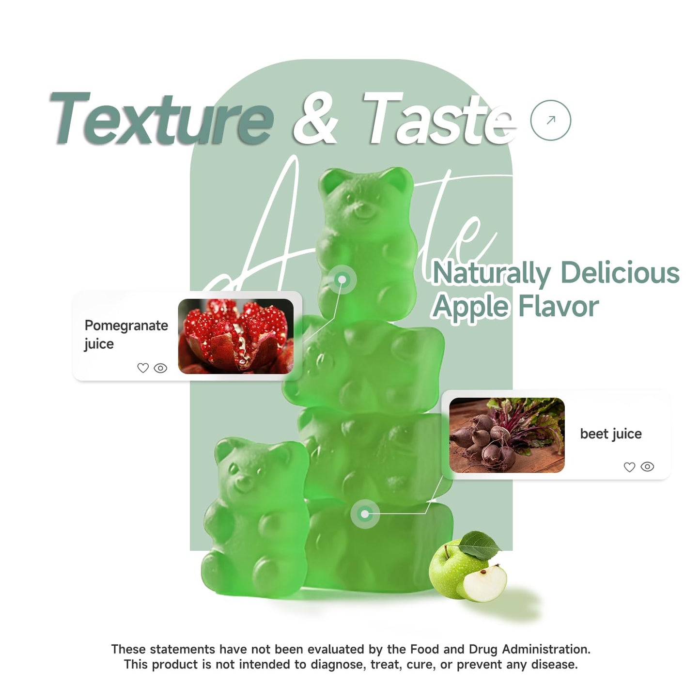 Ahete Keto Apple Cider Vinegar Gummies with Vitamin B6, B12, Folate & Beet Root, Keto ACV Gummies Supports Daily Wellness & Metabolism, Natural Apple Flavor, 60 Gummies (30 Day Supply) AheteBuy Supplements Australia