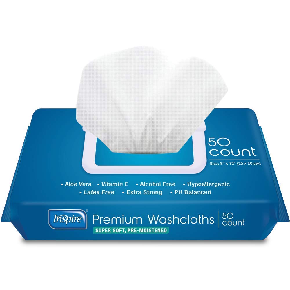 Inspire Adult Wet Wipes, Adult Wash Cloths, Adult Wipes for Incontinence InspireBuy Supplements Australia