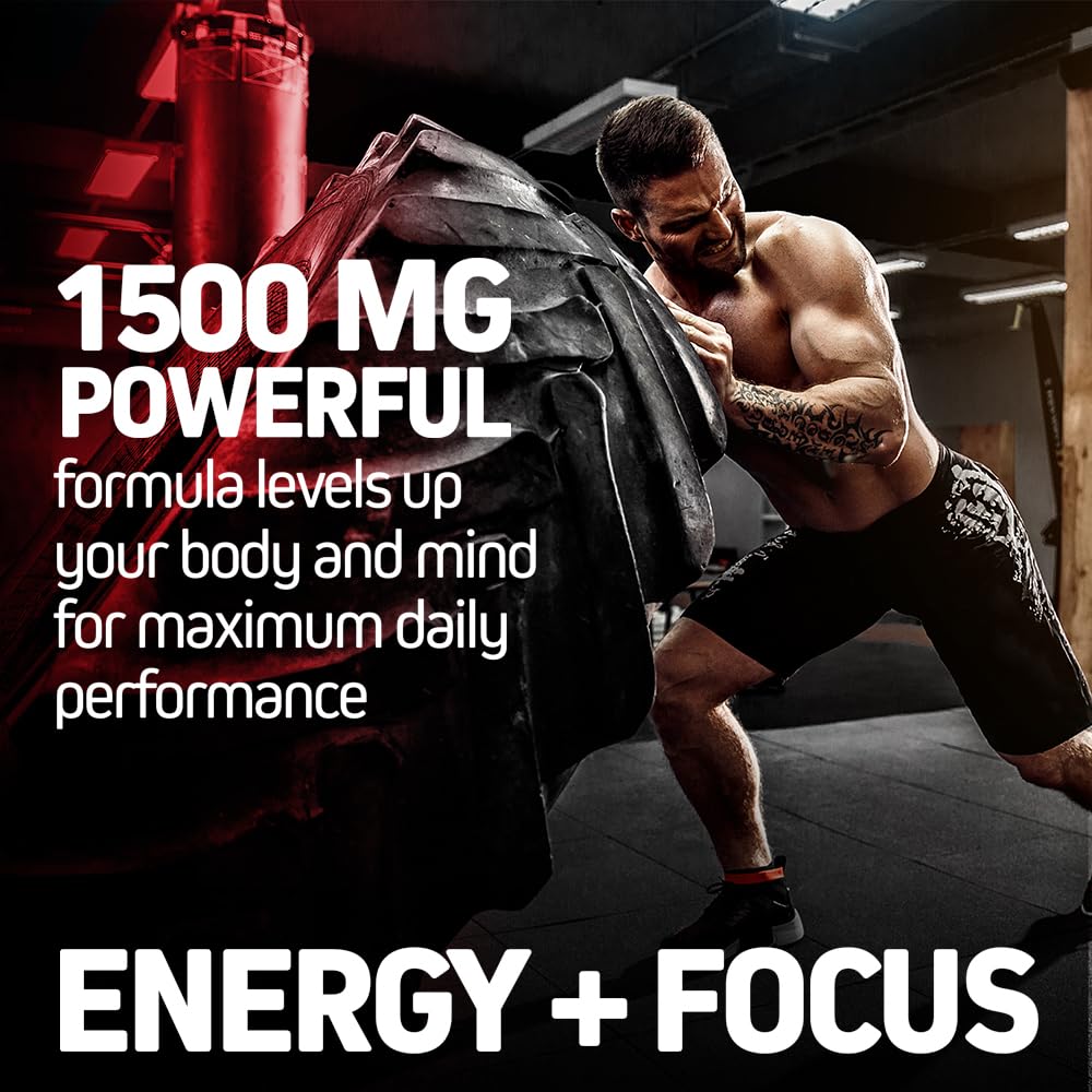 Herbtonics Korean Red Panax Ginseng 1500mg - Energy Supplement for Peak Performance, Focus & Vitality - High Potency Ginseng Root Extract - 240 Vegan Capsules HerbtonicsBuy Supplements Australia