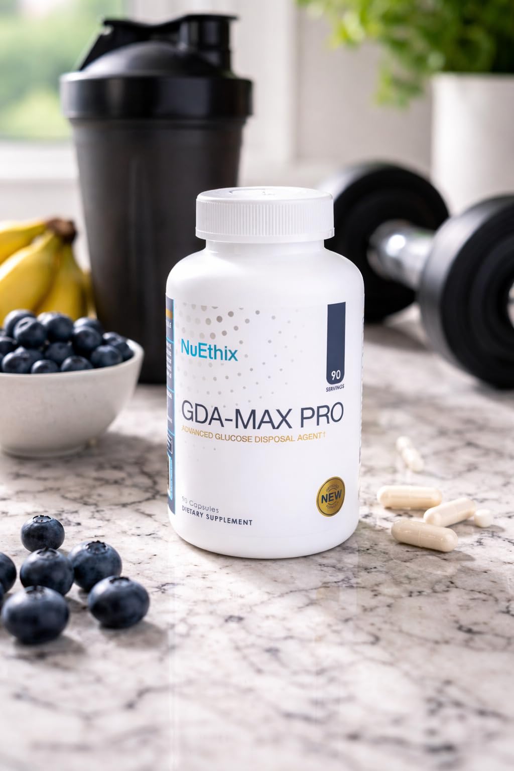 NuEthix Formulations GDA-MAX PRO, Double Berbine HCL Supplement, Supports Glucose Metabolism, Weight Management, Immune Support, Heart Health - Non GMO, Gluten Free, Dairy Free, 90 Count NuEthix FormulationsBuy Supplements Australia