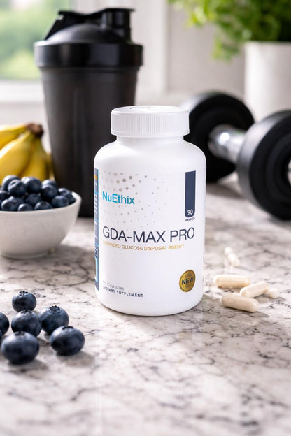 NuEthix Formulations GDA-MAX PRO, Double Berbine HCL Supplement, Supports Glucose Metabolism, Weight Management, Immune Support, Heart Health - Non GMO, Gluten Free, Dairy Free, 90 Count NuEthix FormulationsBuy Supplements Australia