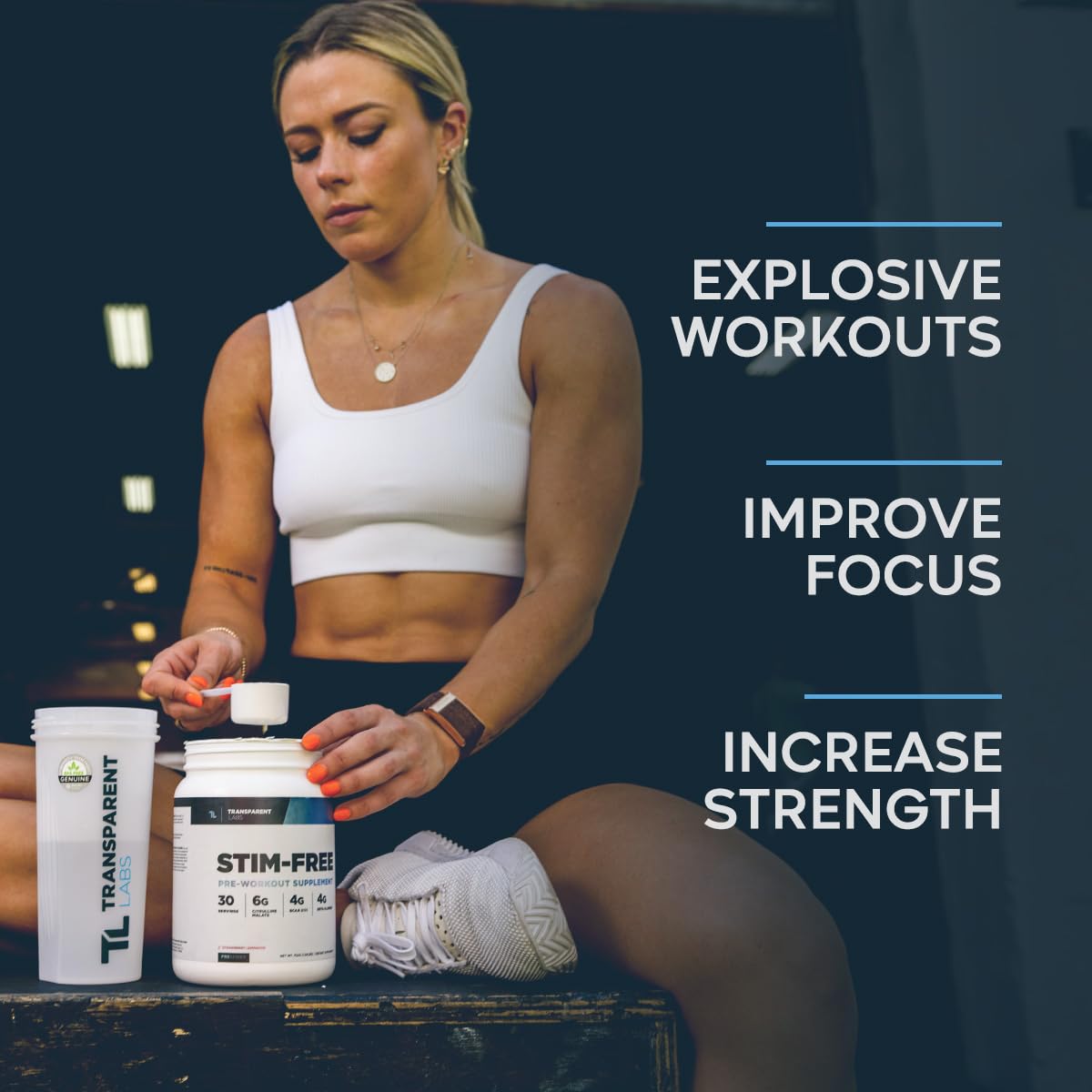 Transparent Labs Stim-Free Pre-Workout - Caffeine & Stim Free Pre Workout Powder Transparent LabsBuy Supplements Australia