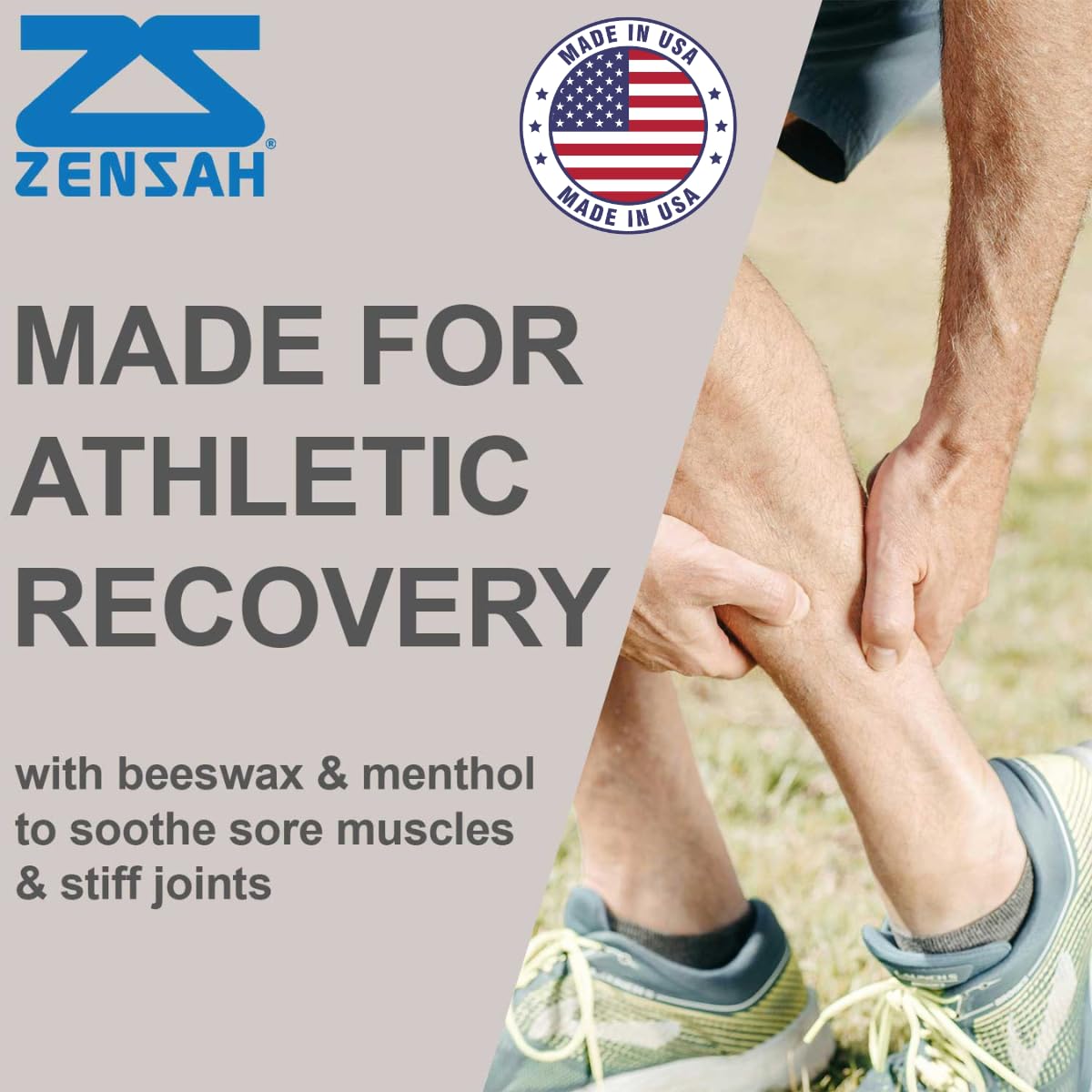 Zensah Recovery Muscle Balm - Relief Cream for Athletes, Rub for Tendonitis, Ankle Sprain, Lower Back, Knee, Shoulder, Neck, Foot, Shin Splints and Cramps ZensahBuy Supplements Australia