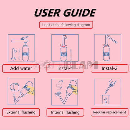 Wolfbeam 2IN1 Portable Hand-held Vulva and Anus Cleaner and Personal Health Vaginal Washing WOLFBEAMBuy Supplements Australia