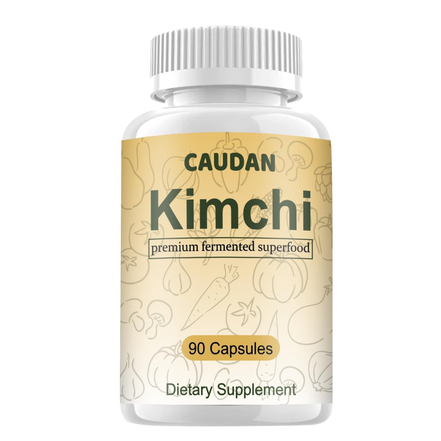 CAUDAN Kimchi Capsules, Kimchi Supplement, Probiotics & Enzymes Supports Gut & Digestive Health, Taste Well, Fermented Superfood for Antioxidant Support, 90 Vegan Capsules CAUDANBuy Supplements Australia