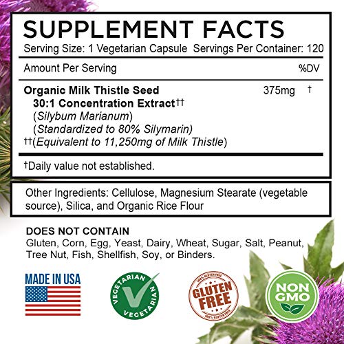FarmHaven USDA Organic Milk Thistle Capsules | 11250mg Strength | 30X Concentrated FarmHavenBuy Supplements Australia