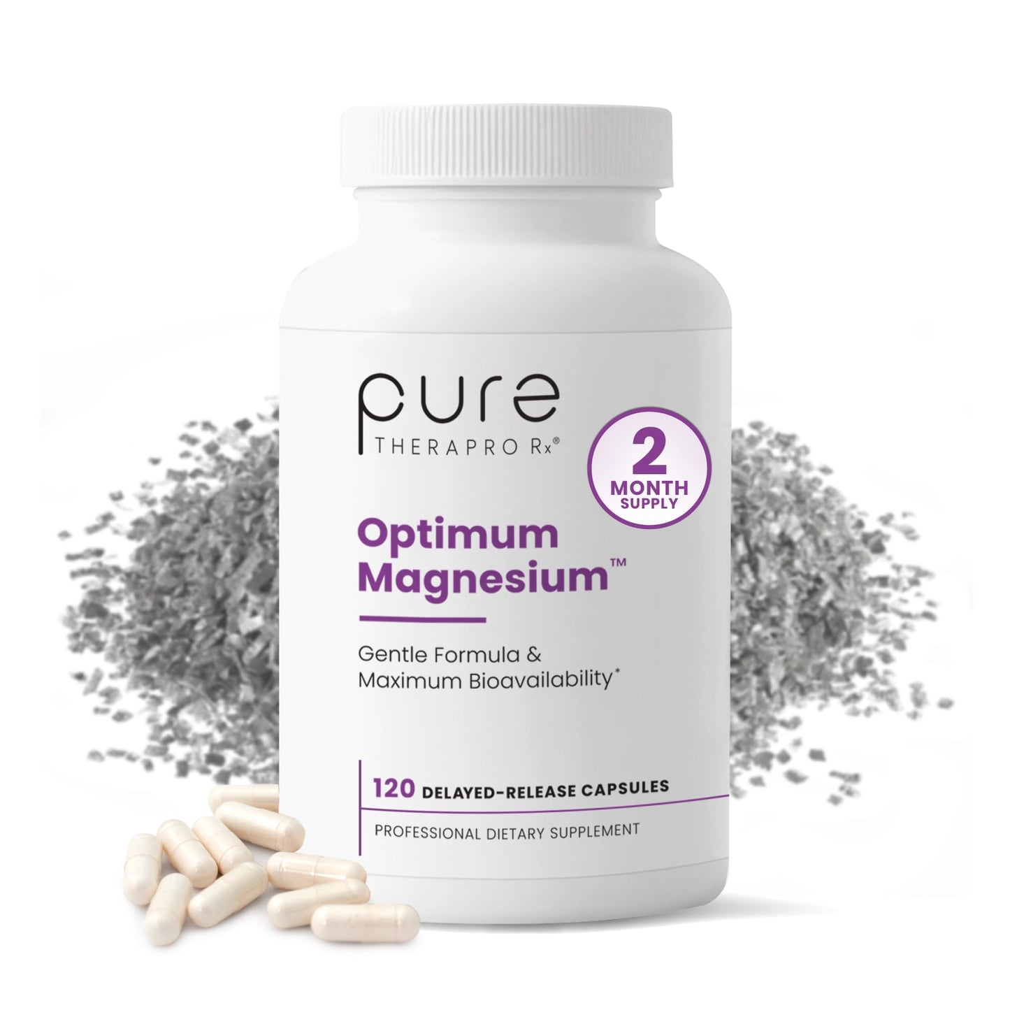 Pure TheraPro Rx Optimum Magnesium Lysinate Glycinate & Di-Magnesium Malate, Made in USA | 2 Month Supply | Chelated for Maximum Absorption,