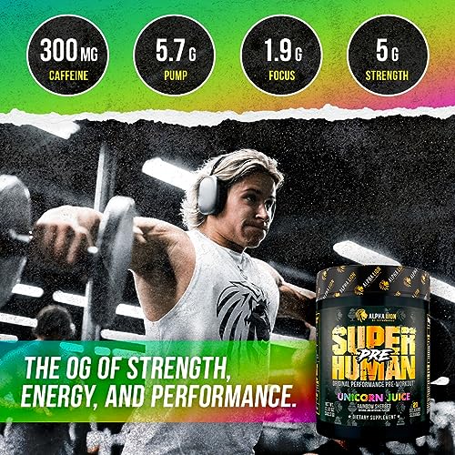 ALPHA LION Superhuman Pre Workout Powder, Beta Alanine, L-Taurine & Tri-Source ALPHA LIONBuy Supplements Australia