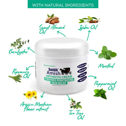 Smith Amish Arthritis Cream. Soothing and Cooling. 4.5 oz jar Smith AmishBuy Supplements Australia