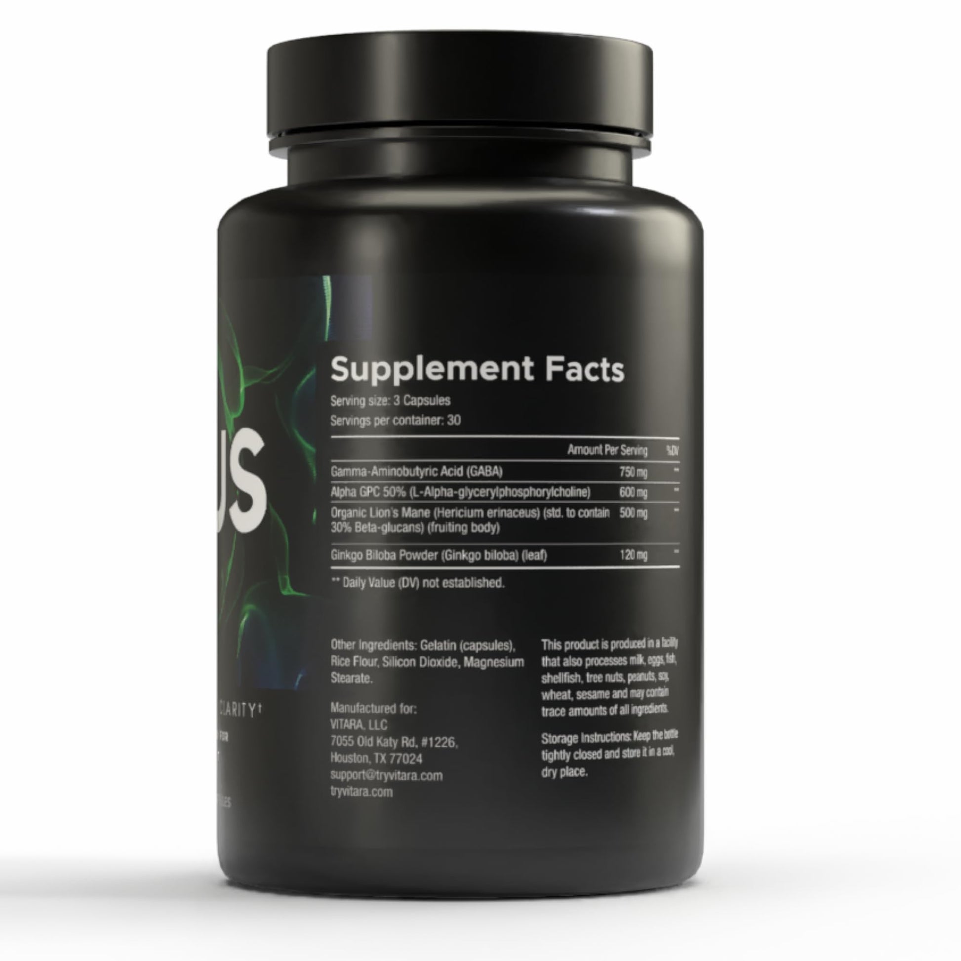 VITARA Focus First– Calm, Clear, Mental Focus Nootropic | Brain Support with Alpha GPC, Lion's Mane, GABA & Ginkgo Biloba VITARABuy Supplements Australia