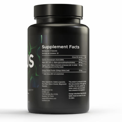 VITARA Focus First– Calm, Clear, Mental Focus Nootropic | Brain Support with Alpha GPC, Lion's Mane, GABA & Ginkgo Biloba VITARABuy Supplements Australia