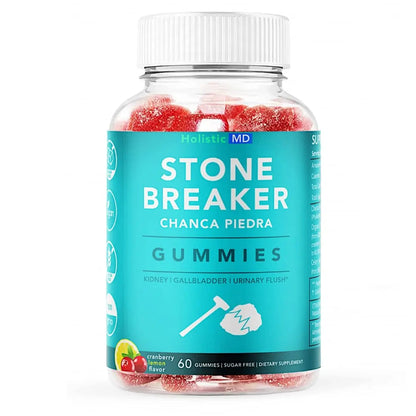 Holistic MD Stone Breaker Chanca Piedra 1,500mg Gummies Kidney Stones Cleanse Gallbladder Formula | Plus Cranberry Extract Might Help Urinary Tract Flush Impurities | Fast Absorption Sugar Free 60ct Holistic MDBuy Supplements Australia
