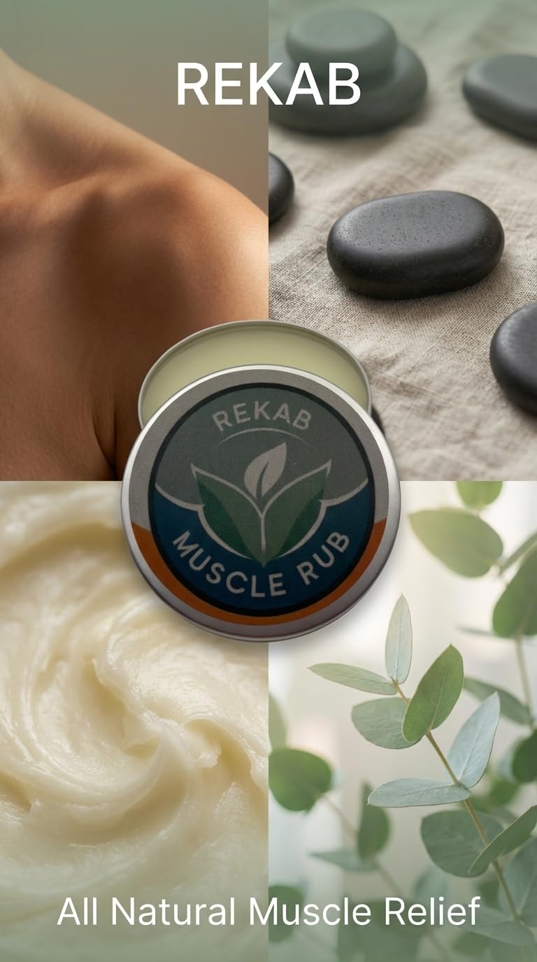 REKAB MUSCLE RUB, Neuropathy Cream, Arthritis Reliever, Knee Relief Balm for Adults, Natural Soothing Formula for Arthritis Sufferers, Joint Relief Cream, Total Relief, Joint & Muscle Therapy REKAB MUSCLE RUBBuy Supplements Australia