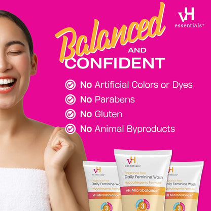 vH essentials Daily Feminine Wash - Fragrance Free, Hypoallergenic with Tea Tree Oil vH essentialsBuy Supplements Australia