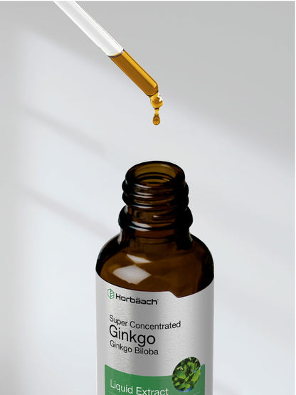 Ginkgo Biloba Extract Liquid 2 fl oz | Alcohol-Free Herb Supplement | Vegetarian HorbäachBuy Supplements Australia