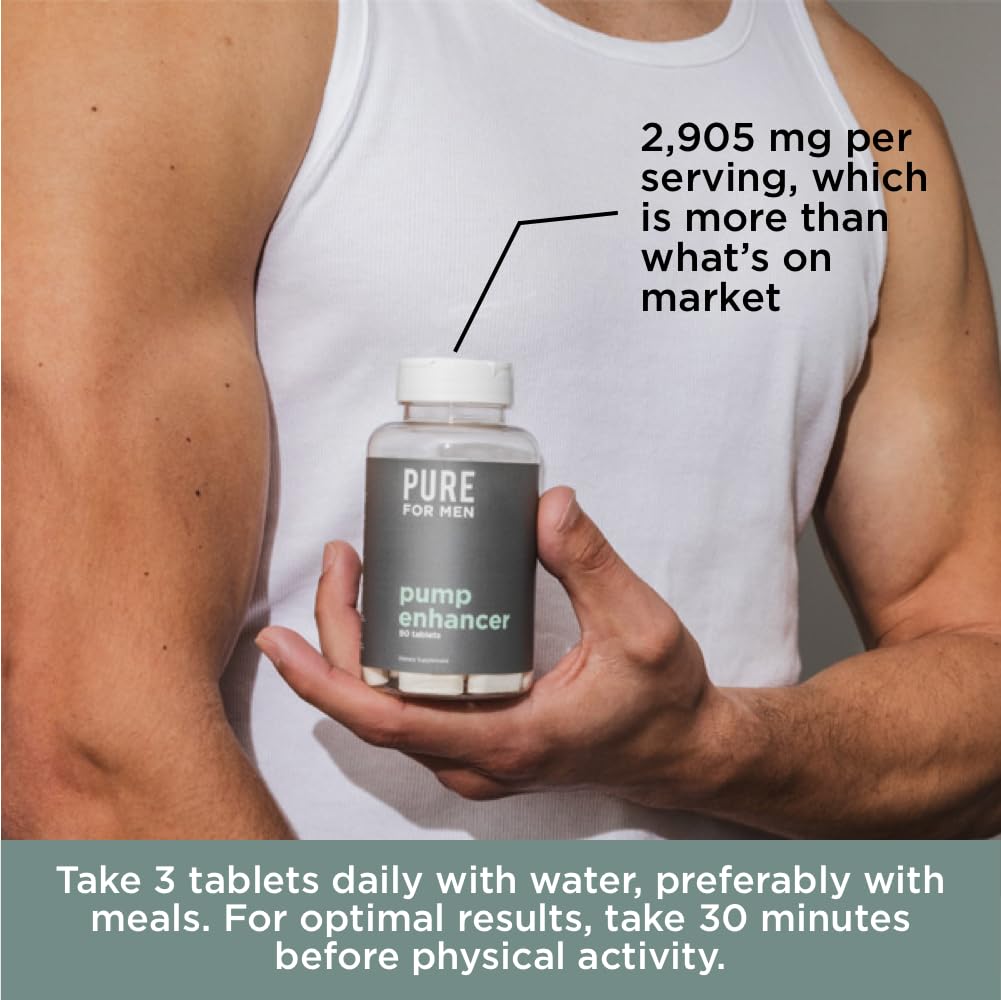 Pure for Men Pump Enhancer | Pre Workout Supplement for Muscle Pump, Stamina Pure for MenBuy Supplements Australia