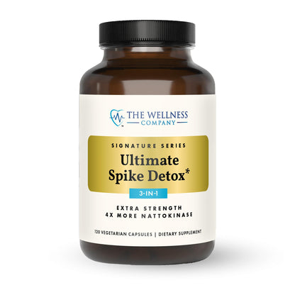 The Wellness Company Ultimate Spike Detox – Dr. McCullough Designed - 3-in-1 Nattokinase, Turmeric, & Bromelain Extra Strength