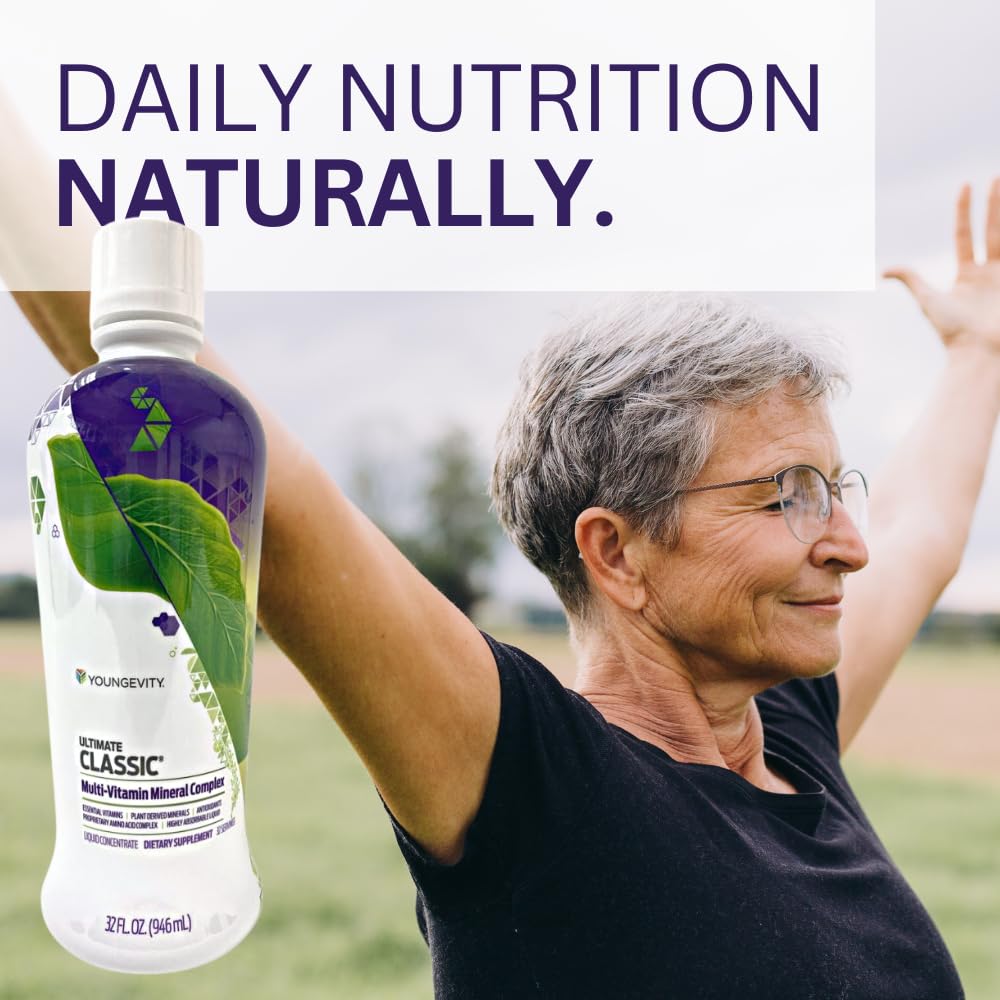 Youngevity Ultimate Classic® - Mega Multi-Vitamin & Mineral Complex - 16 Vitamins, 70+ Minerals, 12+ Amino Acids, Grape Seed, CoQ10, and More - Highly Absorbable Liquid (32 Fl Oz - Pack of 1) YoungevityBuy Supplements Australia