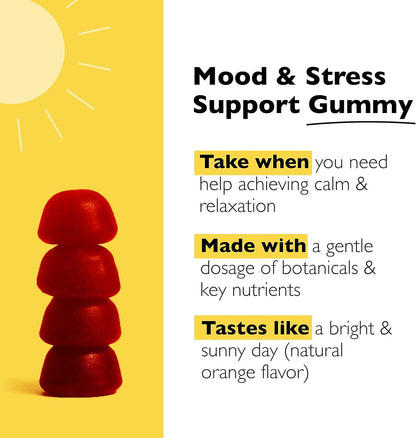 RESCUE Bach Plus Mood & Stress Support Gummies, Daytime Dietary Supplement with Passionflower, GABA, Saffron & Vitamin D, Natural Orange Flavor, Vegan & Gluten-Free, 3 Pack, 180 Count Total RESCUEBuy Supplements Australia